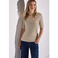 STREET ONE Kurzarmshirt "Style Palmira", mit tiefem Rundhalsausschnitt STREET ONE Kurzarmshirt "Style Palmira", mit tiefem Rundhalsausschnitt von Street One