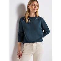 STREET ONE Rundhalspullover mit Rippbündchen von Street One