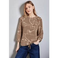 STREET ONE Rundhalspullover mit All-Over Print STREET ONE Rundhalspullover mit All-Over Print von Street One