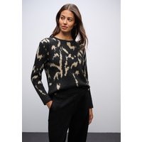 STREET ONE Rundhalspullover gemustert STREET ONE Rundhalspullover gemustert von Street One