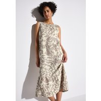 STREET ONE Volantkleid Ohne Taschen Sommerkleid gemustert und ärmellos aus reinem Leinen von Street One