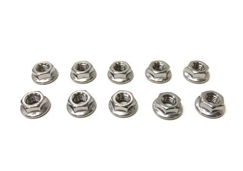 10x Mutter M5x1,25 Flanschmutter mit Bund passend für Roller, Motorrad, Quad 10x Mutter M5x1,25 Flanschmutter mit Bund passend für Roller, Motorrad, Quad von Streetparts24