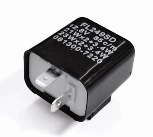 2-poliges Blinkerrelais 12V 21W, Blinkergeber, schwarzes Kunststoffrelais, passend für Motorrad, Roller und Moped von Streetparts24