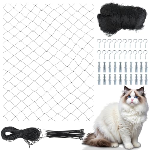 Strehknewen Katzennetz Balkon, 3 x 8 m Schwarzes Katzennetz Drahtverstärkung, Stark, Bissfest, Alterungsbeständig, Inkl. Befestigungsset für Sicheren Schutz im Innen- & Außenbereich Strehknewen Katzennetz Balkon, 3 x 8 m Schwarzes Katzennetz Drahtverstärkung, Stark, Bissfest, Alterungsbeständig, Inkl. Befestigungsset für Sicheren Schutz im Innen- & Außenbereich von Strehknewen