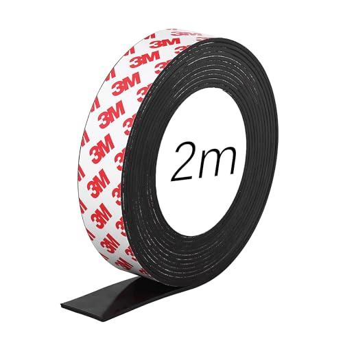 Strehknewen Magnetbandrolle (2 Meter)–Selbstklebender Magnetstreifen mit starker Klebekraft, extra dick und breiter, einfach zu schneiden für vielseitige Anwendungen(3cm*2mm*2m) von Strehknewen