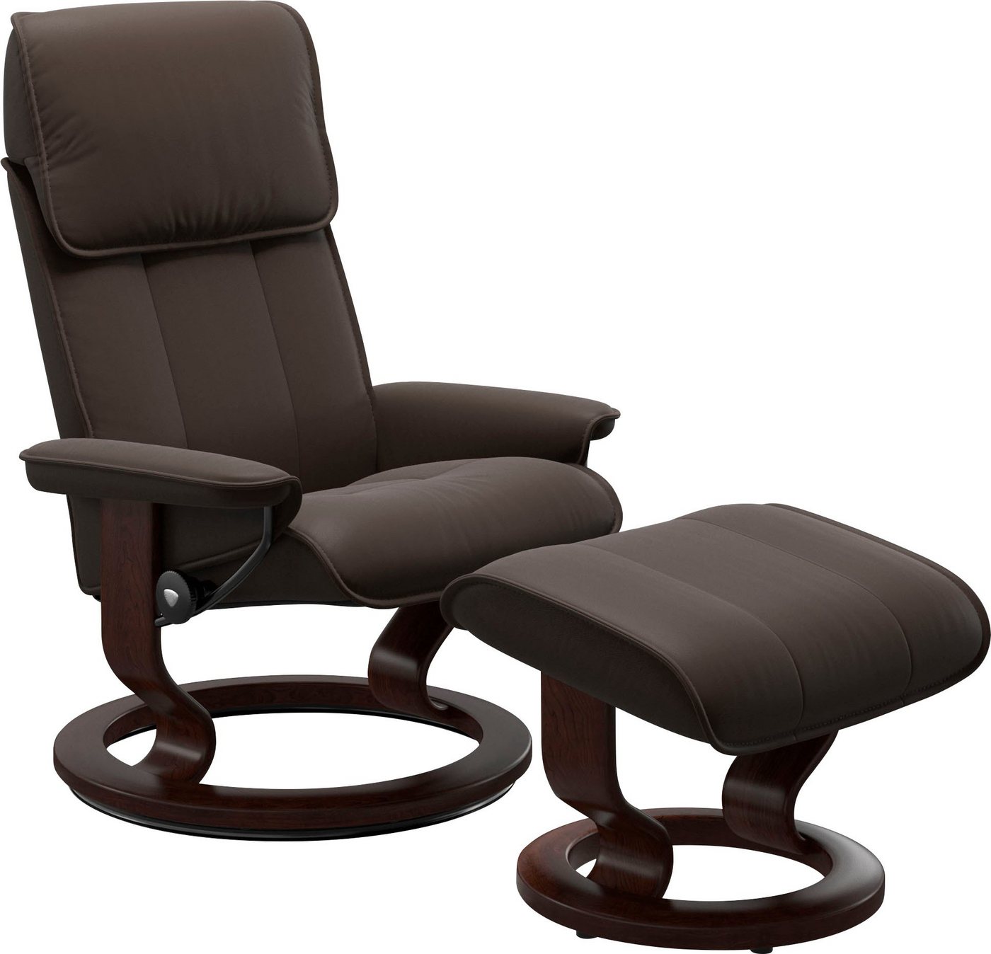 Stressless® Fußhocker Admiral, mit Classic Base, Gestell Braun von Stressless®