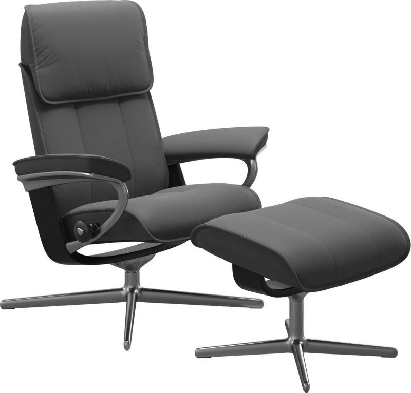 Stressless® Fußhocker Admiral, mit Cross Base, Größe M & L, Holzakzent Schwarz von Stressless®