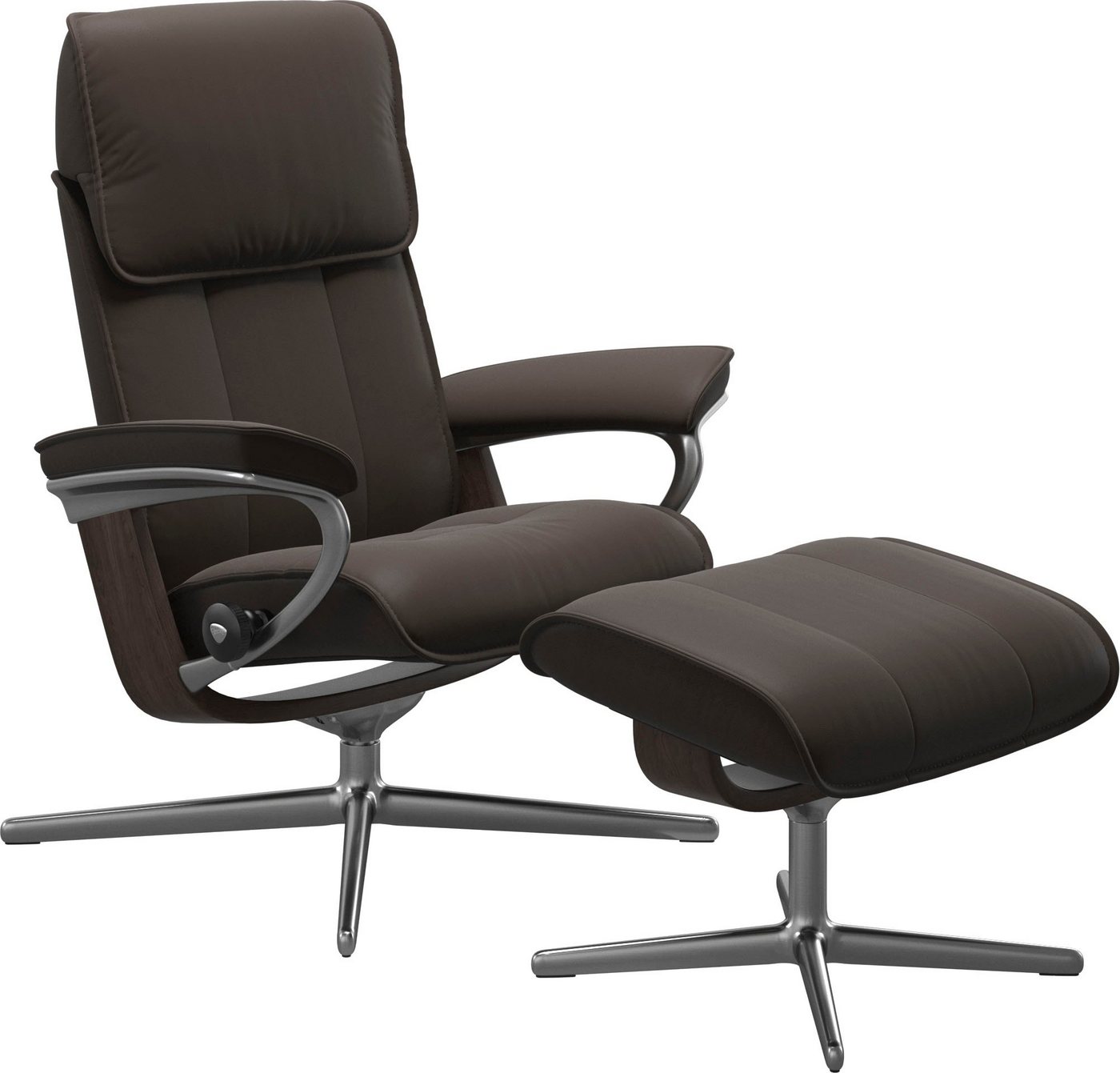 Stressless® Fußhocker Admiral, mit Cross Base, Größe M & L, Holzakzent Wenge von Stressless®