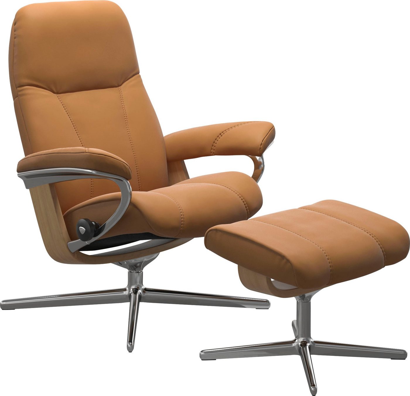 Stressless® Fußhocker Consul, mit Cross Base, Größe S, M & L, Holzakzent Eiche von Stressless®