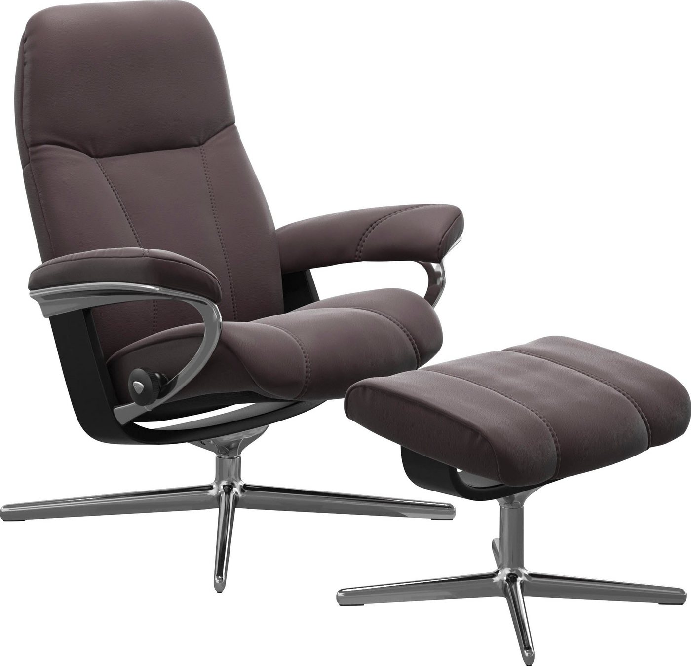 Stressless® Fußhocker Consul, mit Cross Base, Größe S, M & L, Holzakzent Schwarz von Stressless®