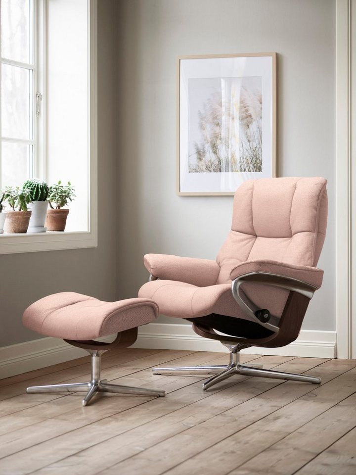 Stressless® Fußhocker Mayfair, mit Cross Base, Größe S, M & L, Holzakzent Braun von Stressless®