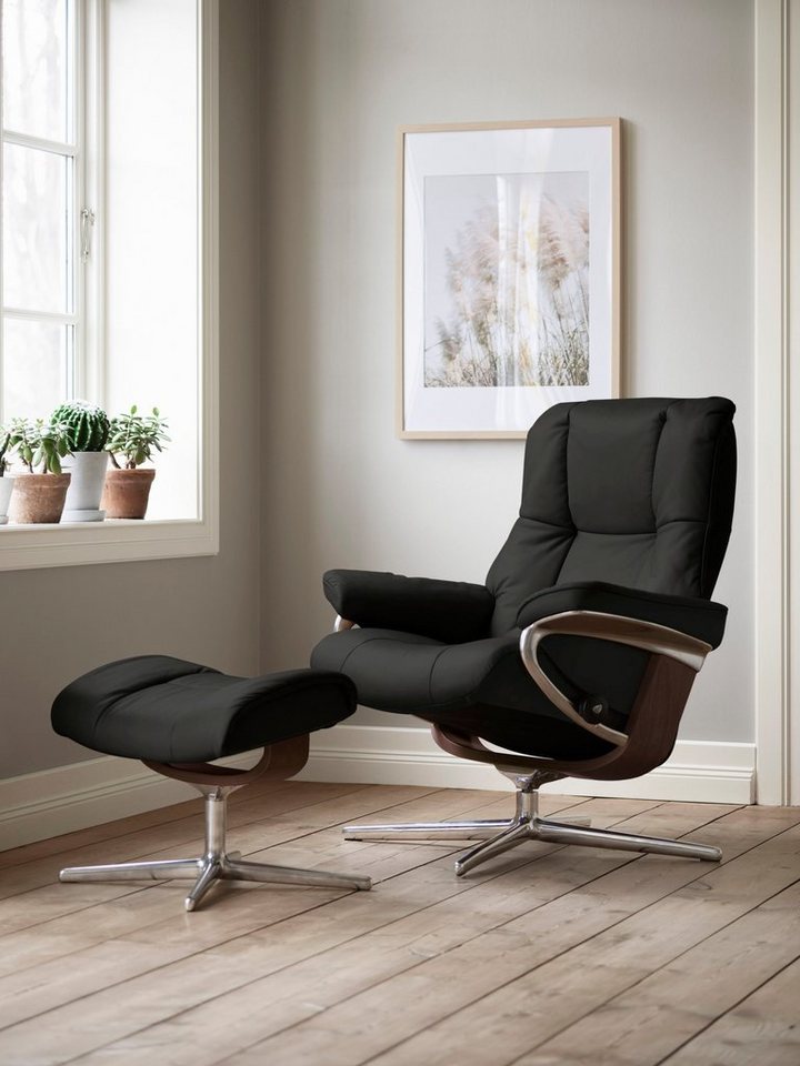 Stressless® Fußhocker Mayfair, mit Cross Base, Größe S, M & L, Holzakzent Braun von Stressless®