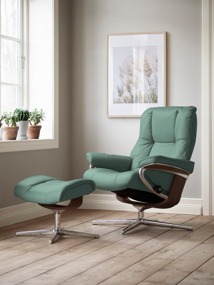 Stressless® Fußhocker Mayfair, mit Cross Base, Größe S, M & L, Holzakzent Braun von Stressless®