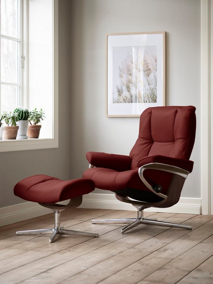 Stressless® Fußhocker Mayfair, mit Cross Base, Größe S, M & L, Holzakzent Braun von Stressless®