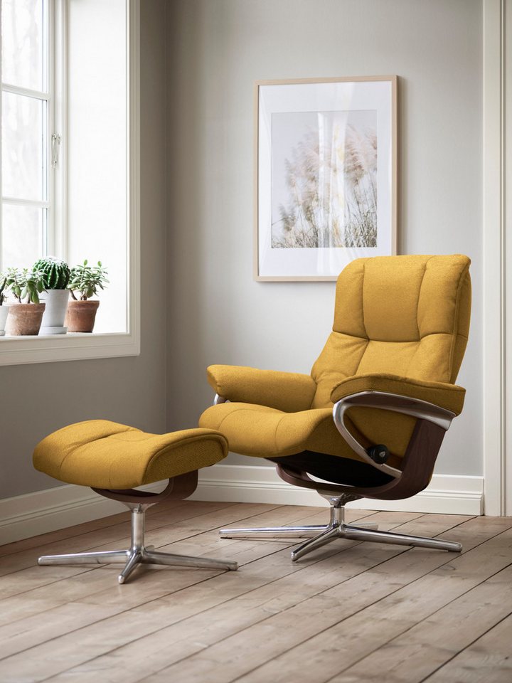 Stressless® Fußhocker Mayfair, mit Cross Base, Größe S, M & L, Holzakzent Braun von Stressless®