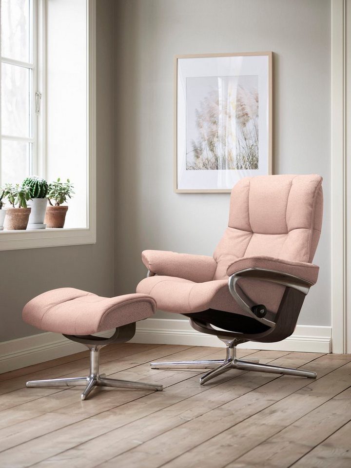 Stressless® Fußhocker Mayfair, mit Cross Base, Größe S, M & L, Holzakzent Wenge von Stressless®