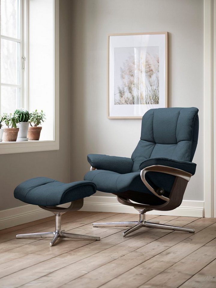 Stressless® Fußhocker Mayfair, mit Cross Base, Größe S, M & L, Holzakzent Wenge von Stressless®