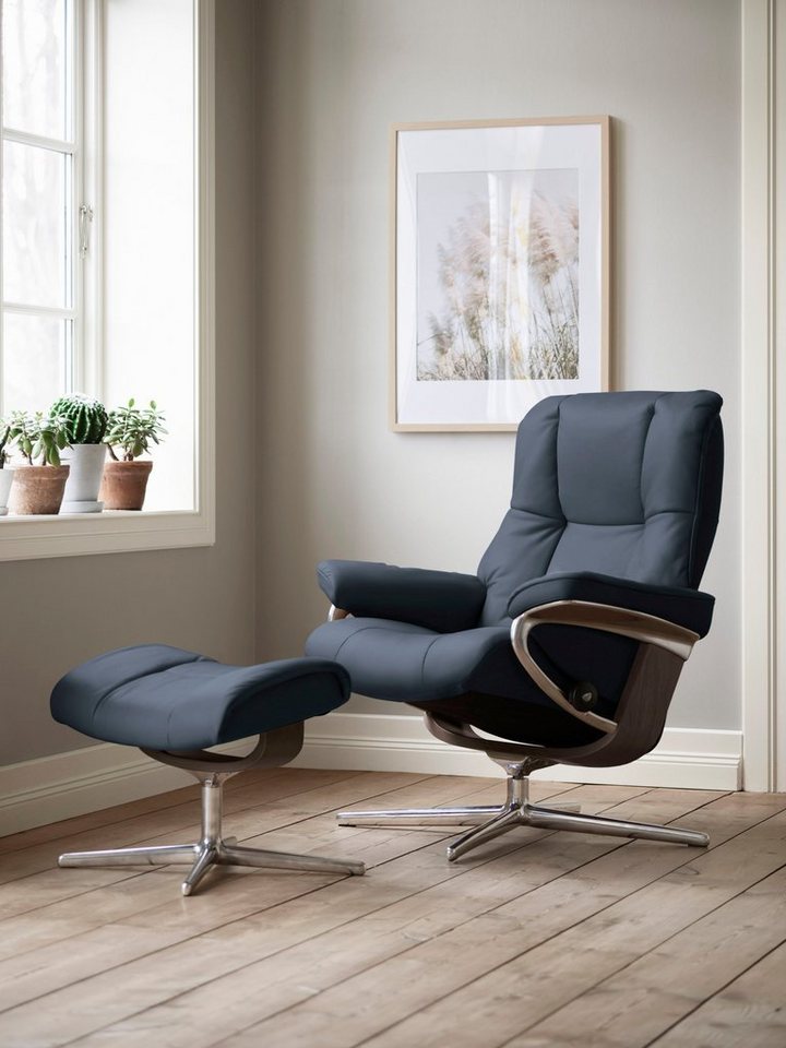 Stressless® Fußhocker Mayfair, mit Cross Base, Größe S, M & L, Holzakzent Wenge von Stressless®