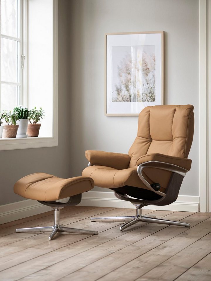 Stressless® Fußhocker Mayfair, mit Cross Base, Größe S, M & L, Holzakzent Wenge von Stressless®