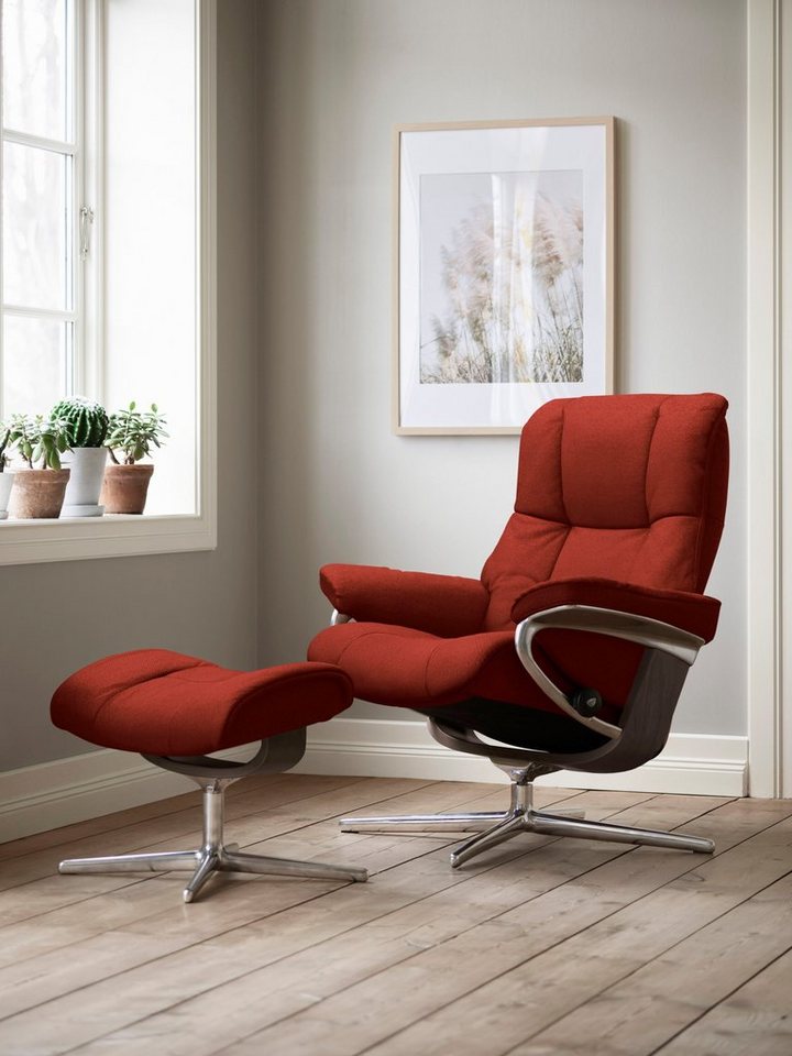 Stressless® Fußhocker Mayfair, mit Cross Base, Größe S, M & L, Holzakzent Wenge von Stressless®