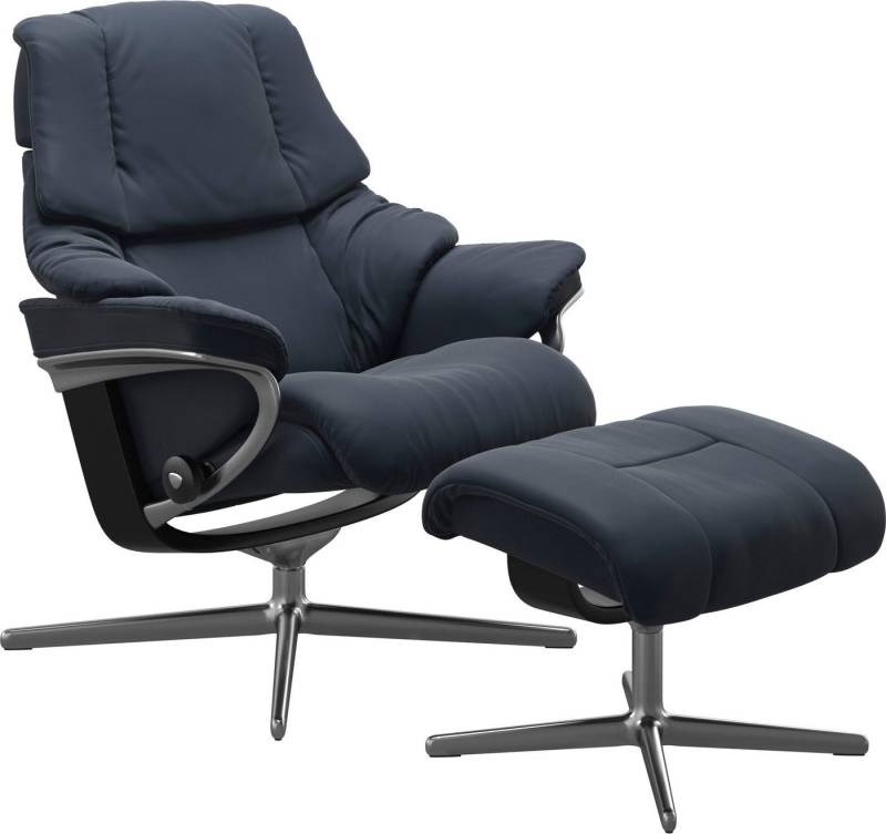 Stressless® Fußhocker Reno, mit Cross Base, Größe S, M & L, Holzakzent Schwarz von Stressless®