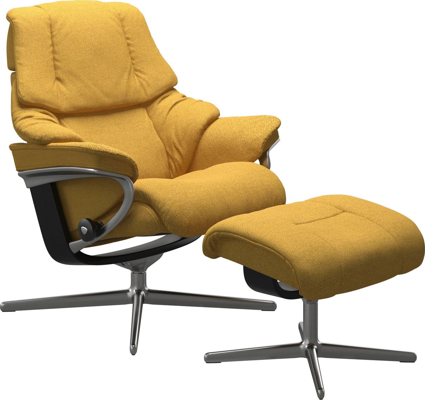 Stressless® Fußhocker Reno, mit Cross Base, Größe S, M & L, Holzakzent Schwarz von Stressless®