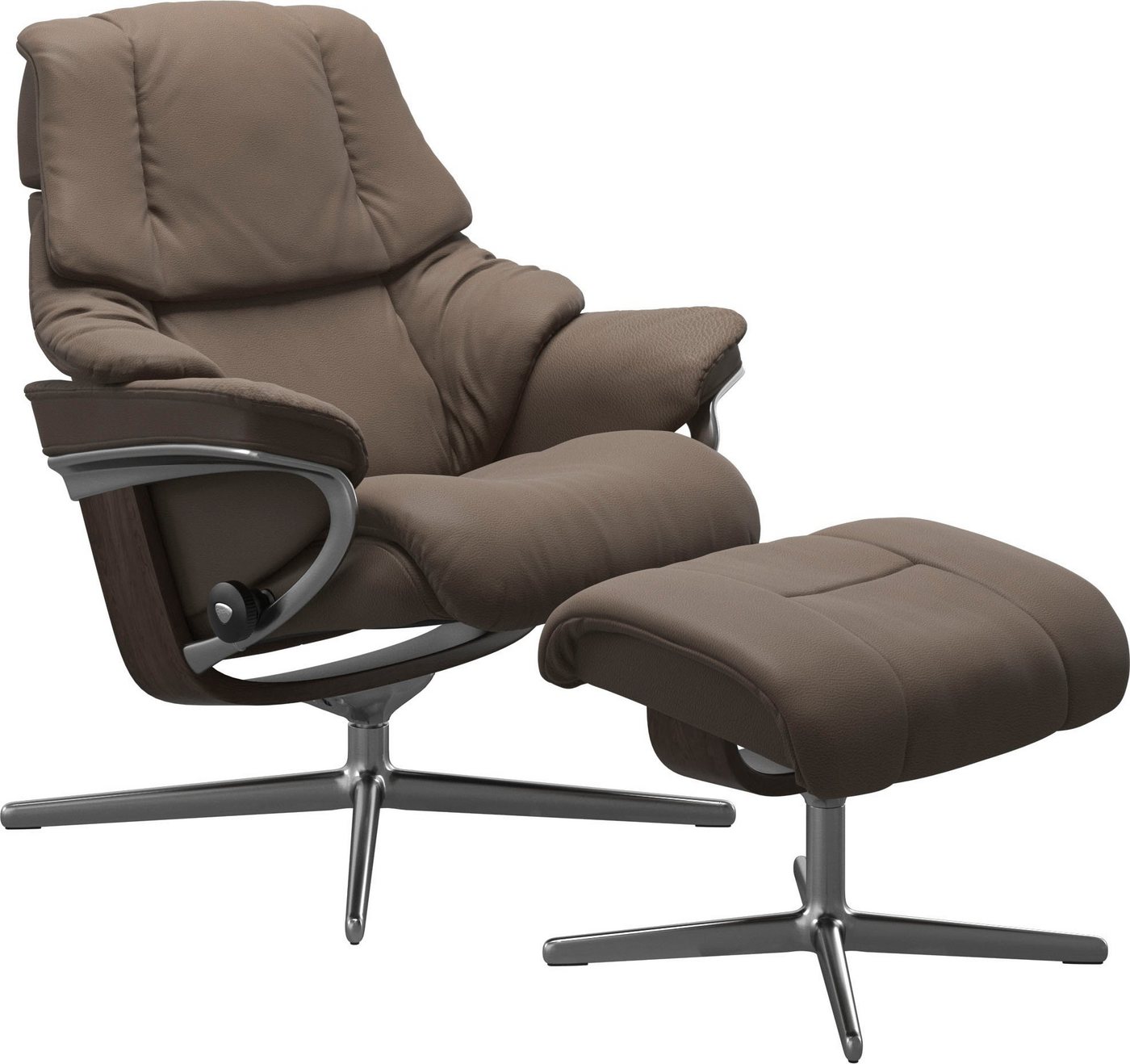 Stressless® Fußhocker Reno, mit Cross Base, Größe S, M & L, Holzakzent Wenge von Stressless®