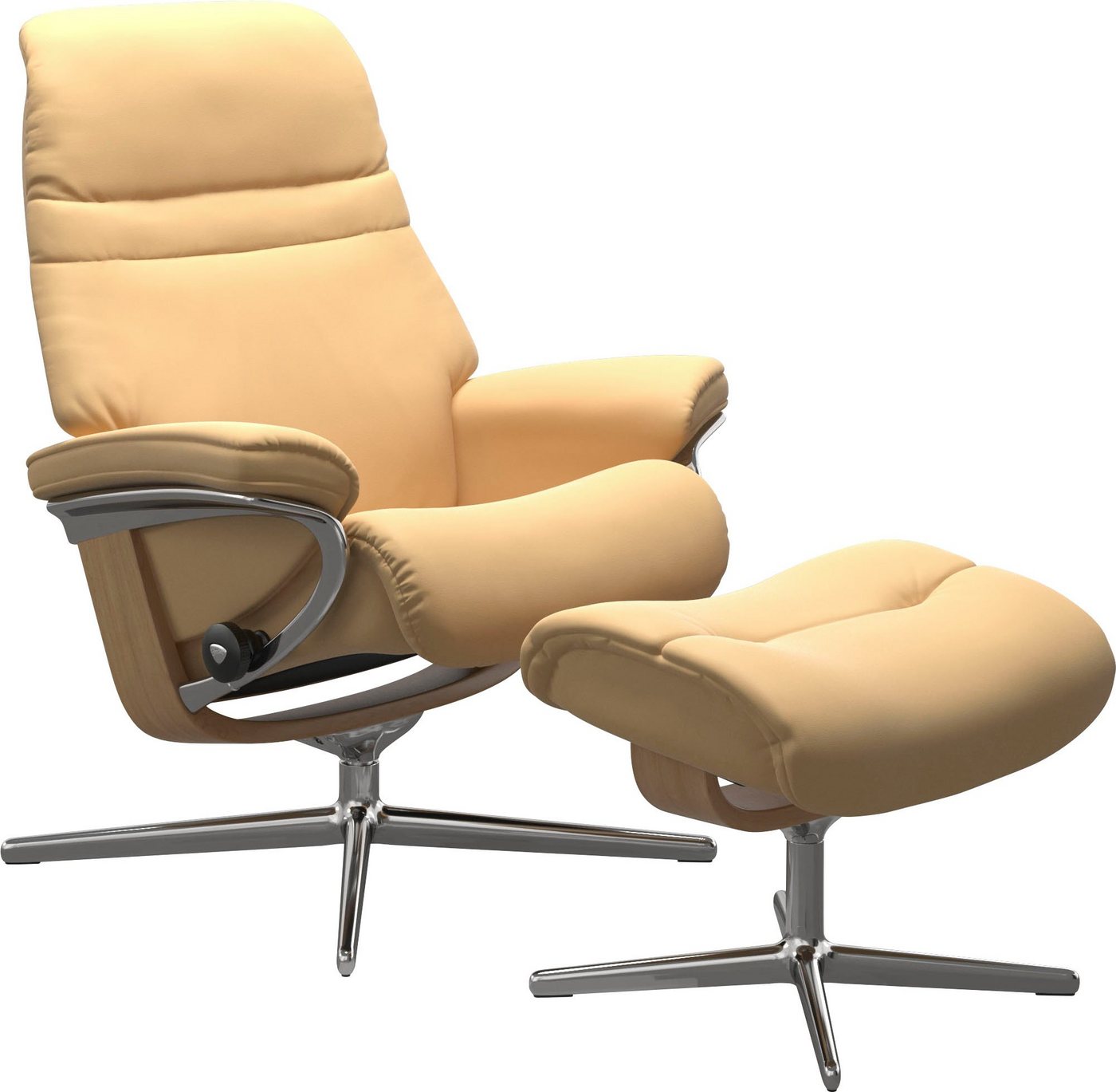 Stressless® Fußhocker Sunrise, mit Cross Base, Größe S, M & L, Holzakzent Eiche von Stressless®