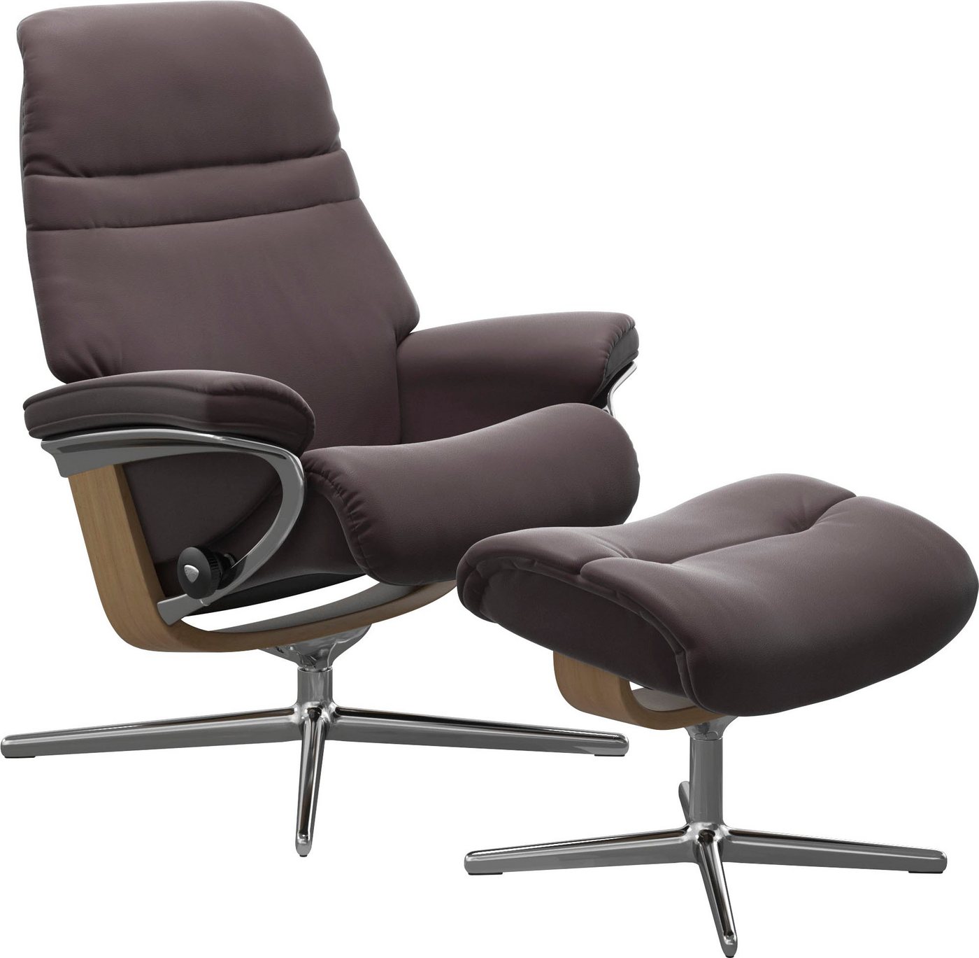 Stressless® Fußhocker Sunrise, mit Cross Base, Größe S, M & L, Holzakzent Eiche von Stressless®