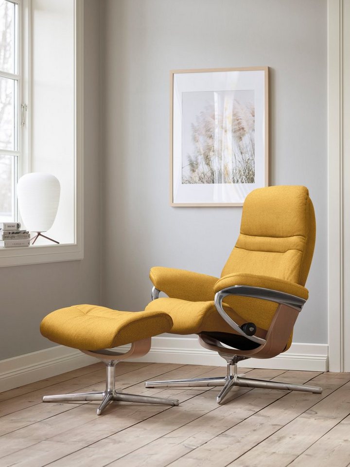 Stressless® Fußhocker Sunrise, mit Cross Base, Größe S, M & L, Holzakzent Eiche von Stressless®