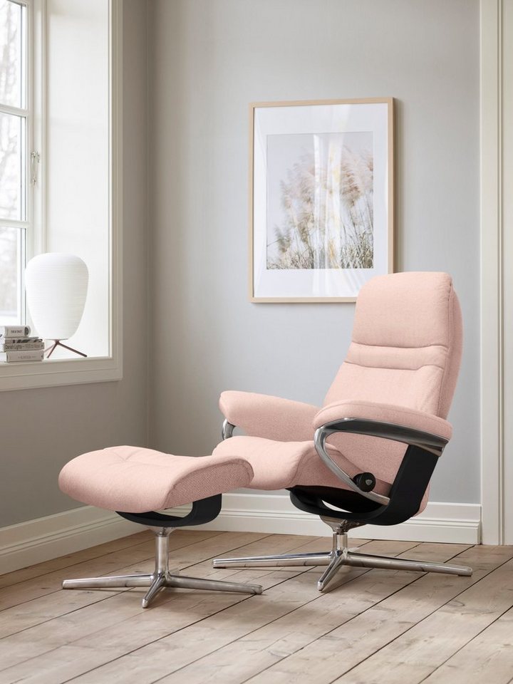 Stressless® Fußhocker Sunrise, mit Cross Base, Größe S, M & L, Holzakzent Schwarz von Stressless®