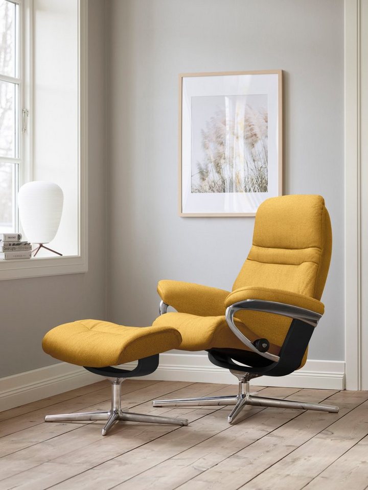 Stressless® Fußhocker Sunrise, mit Cross Base, Größe S, M & L, Holzakzent Schwarz von Stressless®