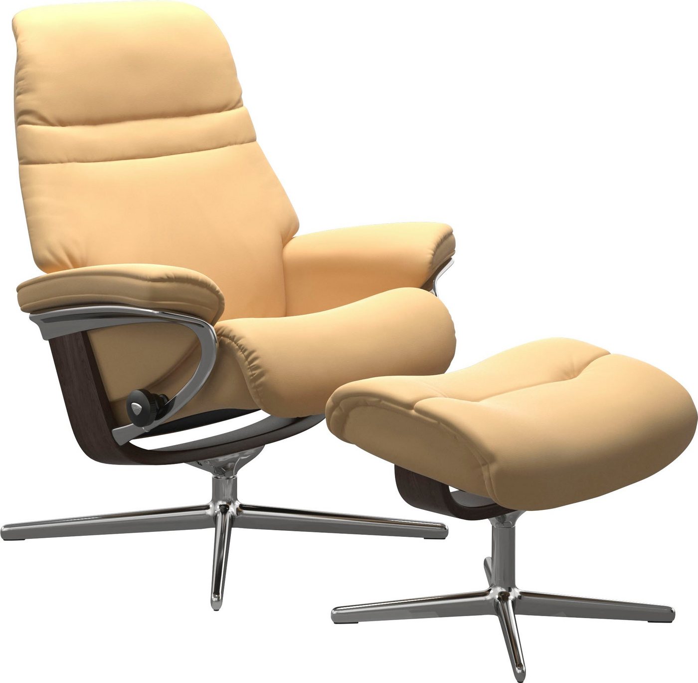 Stressless® Fußhocker Sunrise, mit Cross Base, Größe S, M & L, Holzakzent Wenge von Stressless®