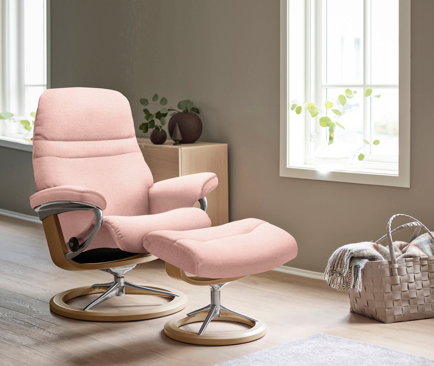 Stressless® Fußhocker Sunrise, mit Signature Base, Gestell Eiche von Stressless®