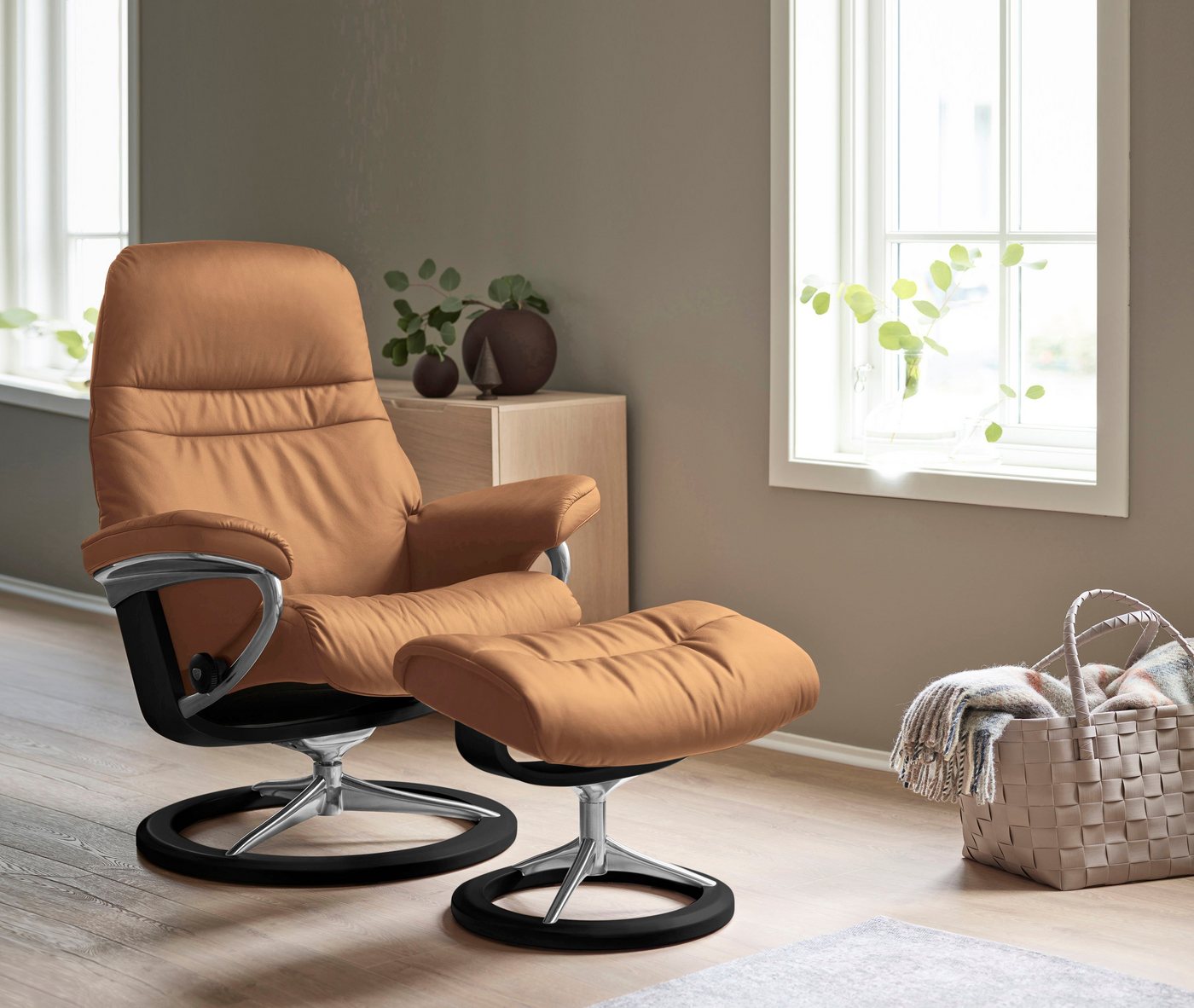 Stressless® Fußhocker Sunrise, mit Signature Base, Gestell Schwarz von Stressless®