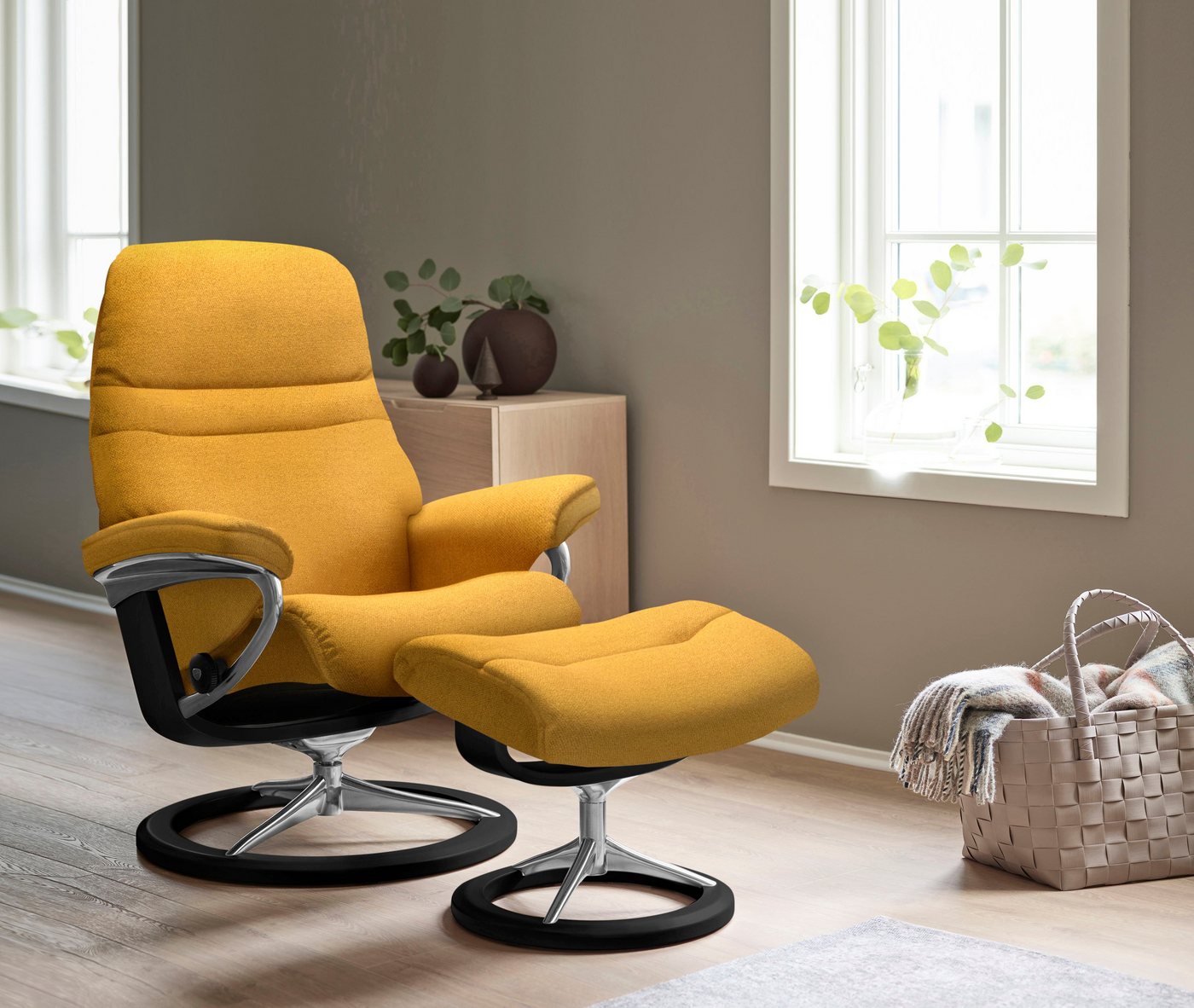 Stressless® Fußhocker Sunrise, mit Signature Base, Gestell Schwarz von Stressless®