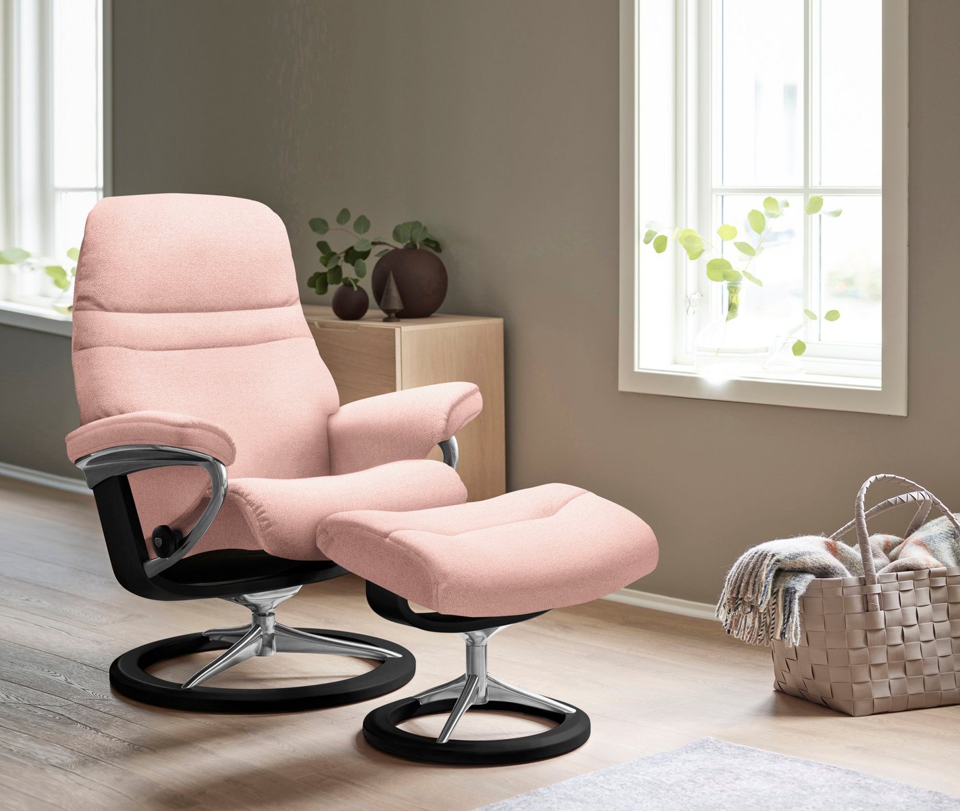 Stressless® Fußhocker Sunrise, mit Signature Base, Gestell Schwarz von Stressless®