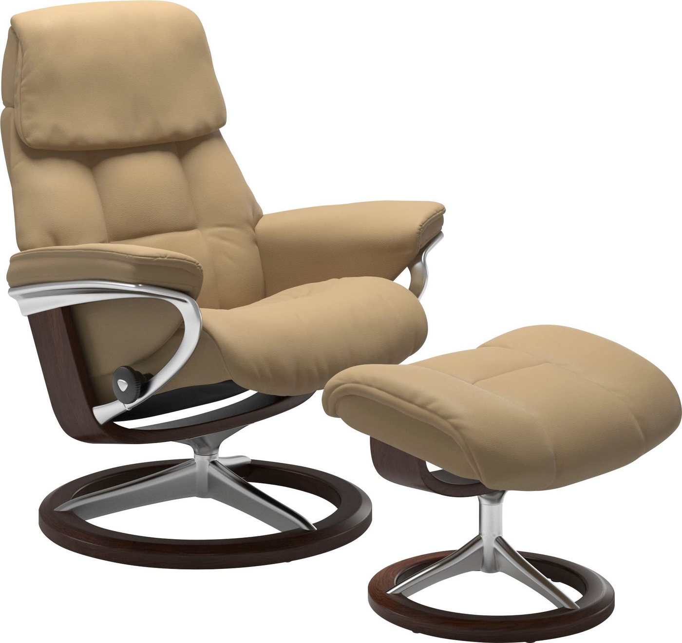 Stressless® Hocker Ruby, mit Signature Base, Gestell Eiche, Wenge, Braun & Schwarz von Stressless®