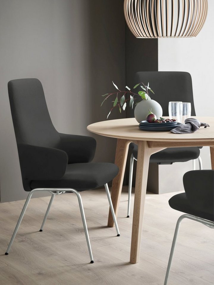 Stressless® Polsterstuhl Laurel, High Back mit Armlehne, Größe L, mit Beinen aus Stahl in Chrom matt von Stressless®