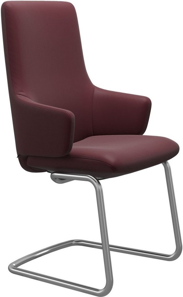 Stressless® Polsterstuhl Laurel, High Back mit Armlehne, Größe L, mit Beinen aus Stahl in Chrom matt von Stressless®