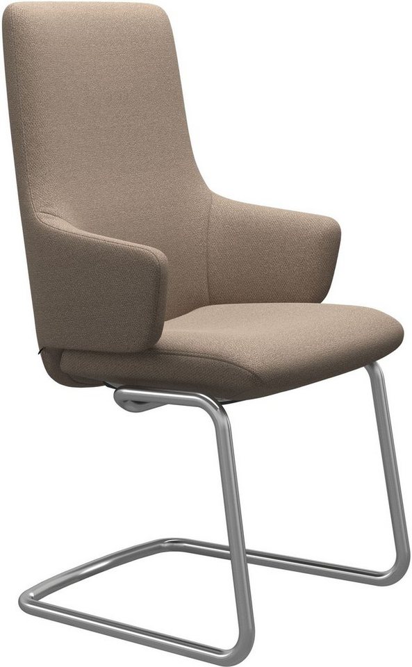 Stressless® Polsterstuhl Laurel, High Back mit Armlehne, Größe L, mit Beinen aus Stahl in Chrom matt von Stressless®