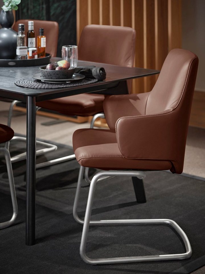 Stressless® Polsterstuhl Laurel, Low Back mit Armlehne, Größe L, mit Beinen aus Stahl in Chrom matt von Stressless®