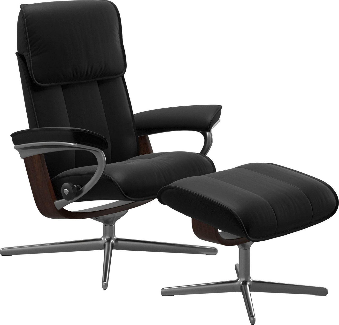 Stressless® Relaxsessel Admiral, mit Cross Base, Größe M & L, Holzakzent Braun von Stressless®