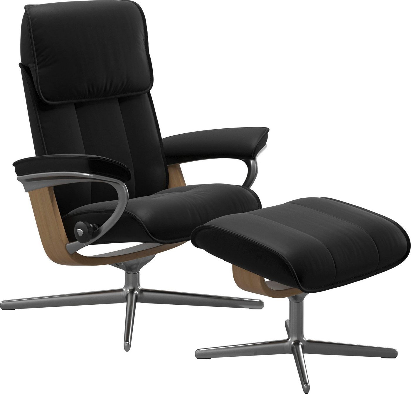 Stressless® Relaxsessel Admiral, mit Cross Base, Größe M & L, Holzakzent Eiche von Stressless®