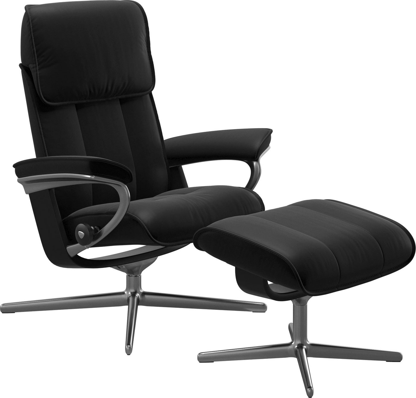 Stressless® Relaxsessel Admiral, mit Cross Base, Größe M & L, Holzakzent Schwarz von Stressless®