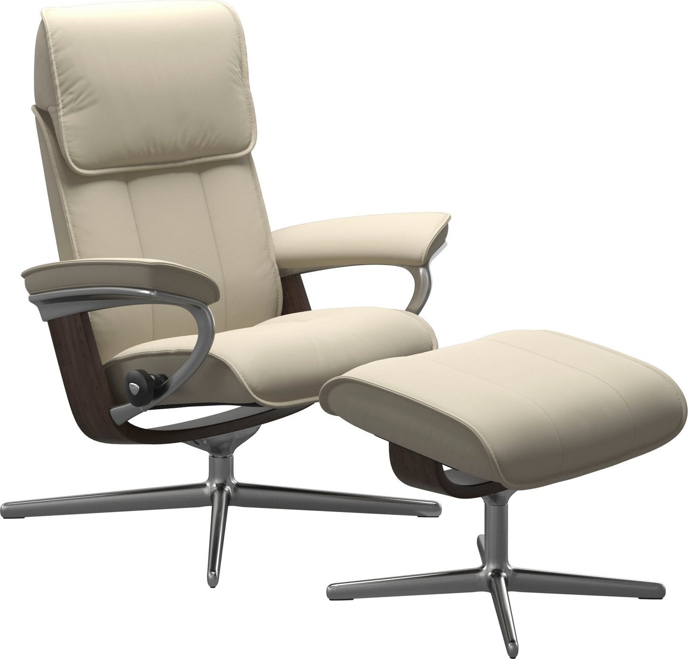 Stressless® Relaxsessel Admiral (Set, Relaxsessel inkl. Hocker), mit Cross Base, Größe M & L, Holzakzent Wenge von Stressless®