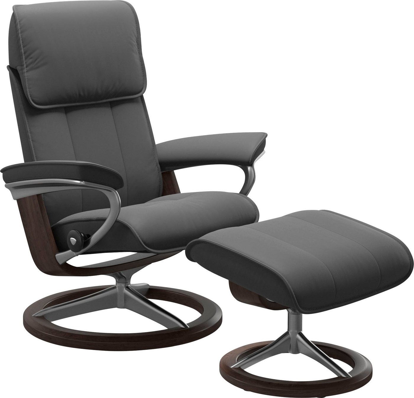 Stressless® Relaxsessel Admiral (Set, Relaxsessel inkl. Hocker), mit Signature Base, Größe M & L, Gestell Wenge von Stressless®