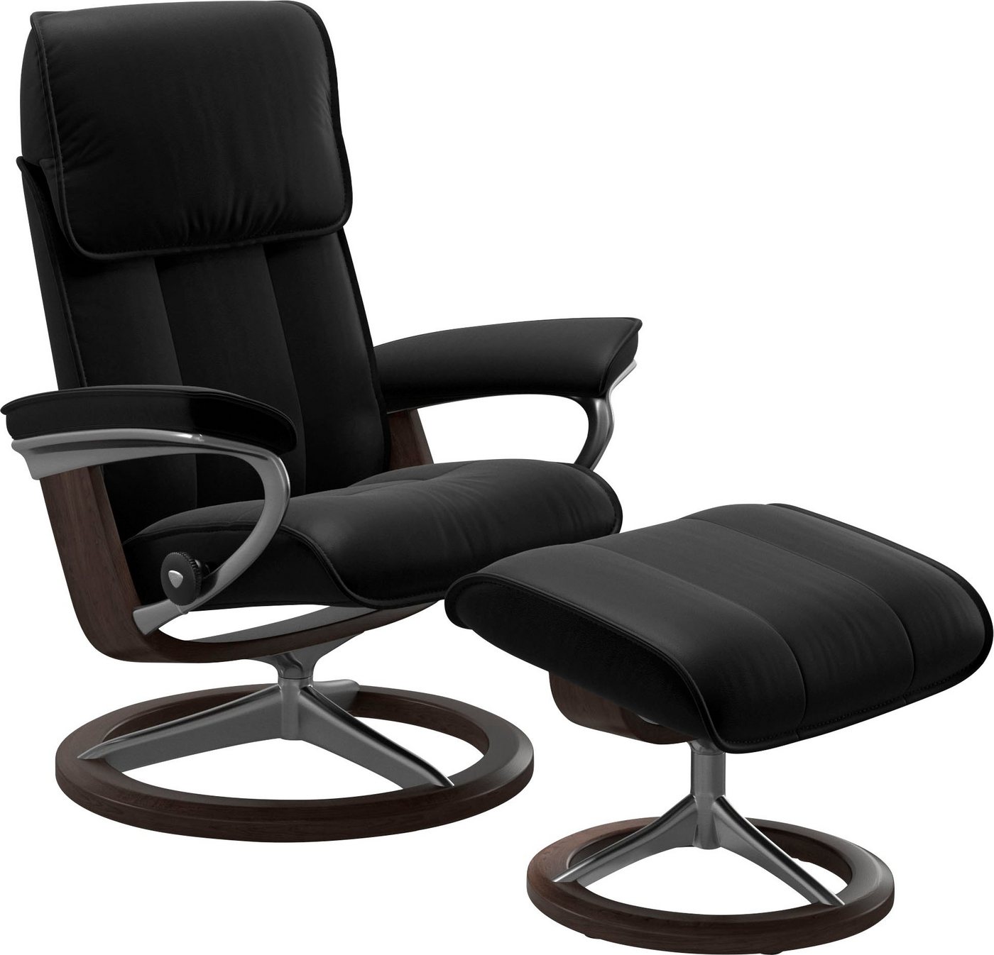 Stressless® Relaxsessel Admiral (Set, Relaxsessel inkl. Hocker), mit Signature Base, Größe M & L, Gestell Wenge von Stressless®