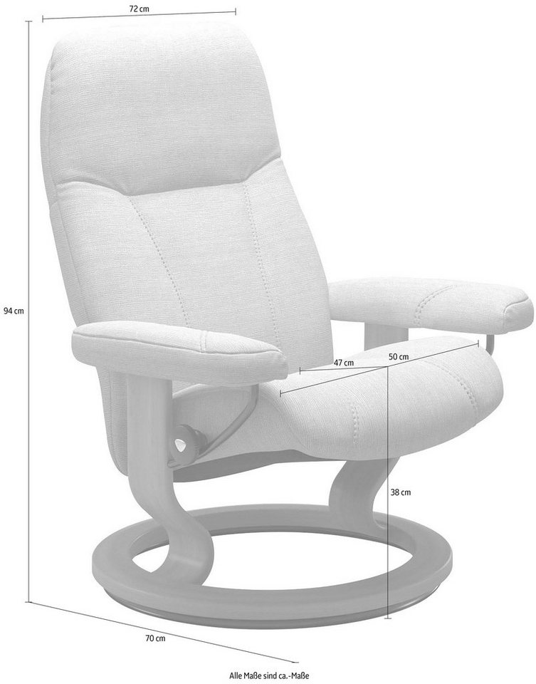 Stressless® Relaxsessel Consul, mit Classic Base, Größe S, Gestell Eiche von Stressless®