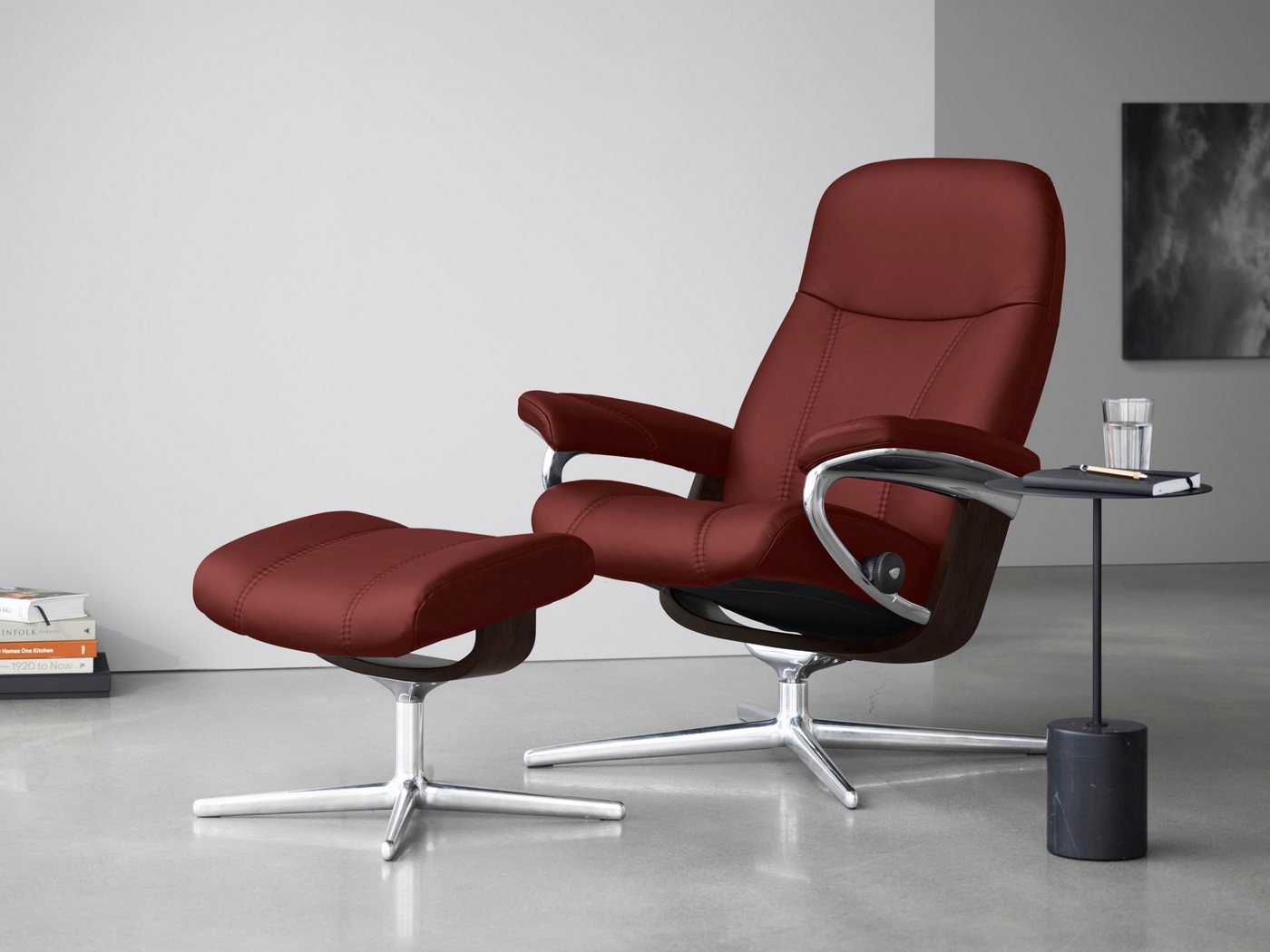 Stressless® Relaxsessel Consul, mit Cross Base, Größe S, M & L, Holzakzent Braun von Stressless®